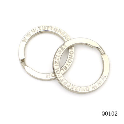 Stamping Logo Split Key Ring 25*19.5mm Metal Split Ring For Car