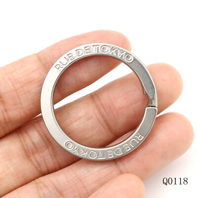 OEM ODM Split Key Ring 1 Inch Steel Key Rings With Design Text