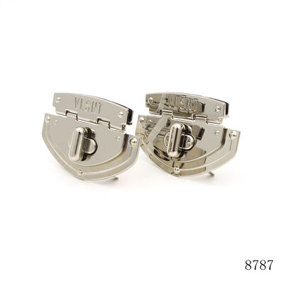 OEM ODM Metal Lock Latch Shiny Metal Bag Closures For Luggage And Handbags