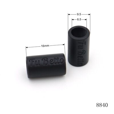Matt Black Customized Logo Engraved Round Square Bead Metal Beads For Bracelets Clothing Handbags Decorative