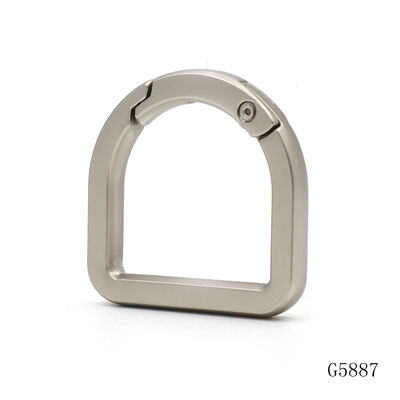 Premium Metal Spring D Ring Carabiner Bag Accessories Push Gate Ring Clasp