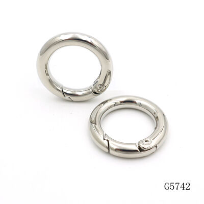 30mm Silver Spring Ring Clasp Openable Metal O Ring Buckle for Bags