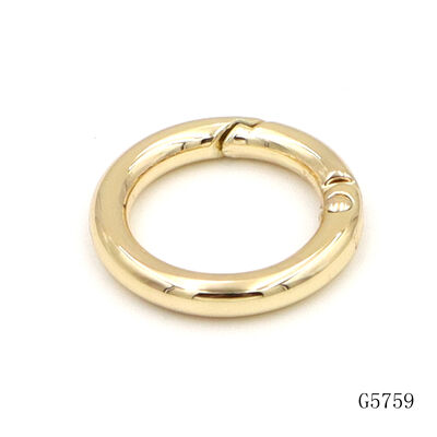 27mm Openable Push Gate Metal Spring O Ring Clip, Popular Circular Spring Key Ring Clasp for Keychains & Bag Charm Accessories