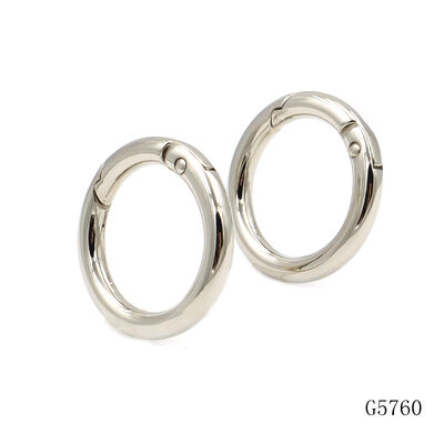 36mm Outer Diameter Polished Zinc Alloy Round Spring Ring for Bag Hardware