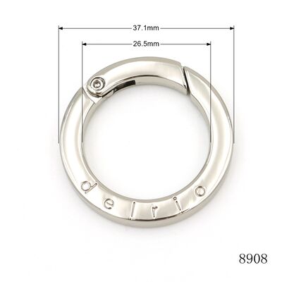 Zinc Alloy Openable Metal Ring Clip Spring Snap Gate Clasp Custom Bag O Ring Hook