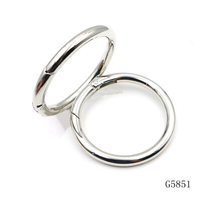 Custom Size 56mm Zinc Alloy Spring Round Ring Spring Ring Circle Carabiner Handbag Hardware Accessories 