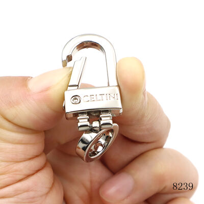 35mm Custom Logo Metal Spring Snap Hook Small Swivel Clasp for Purse and Wallet