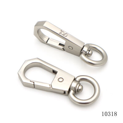 Hexagonal Faceted Swivel Snap Hook Premium Die-Cast Zinc Alloy Angular Trigger Clasp with 360° Swivel Ring for Luxury Handbag Keychain and Pet Collar Hardware