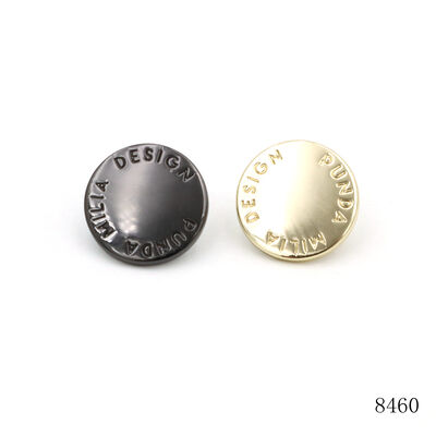 20mm Gun Metal Gold Plating Logo Engraved Cap Rivet Metal Logo Rivets Zinc Alloy Double Rivet  For Leather Bag 