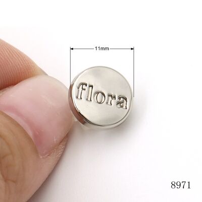 Nickel 11mm Custom Logo Engraved Metal Rivet Double Cap Alloy Rivets For Bag Hardware Accessories And Leather Fittings