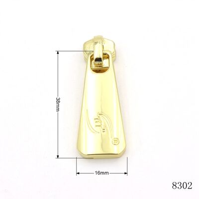Gold Zipper Puller Custom Logo Engraved Metal Zipper Pull Tab For Handbags Hardware Accessories