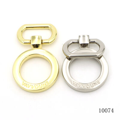 Premium Heavy Duty Rotate Ring Connector Custom Logo High End Snap Hook Clasp Buckle Bag Hardware Fittings 