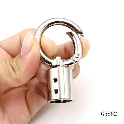 Metal Accessories Tassel Cap Hook Hardware Round Carabiner Spring O Ring with Tassel Cap End