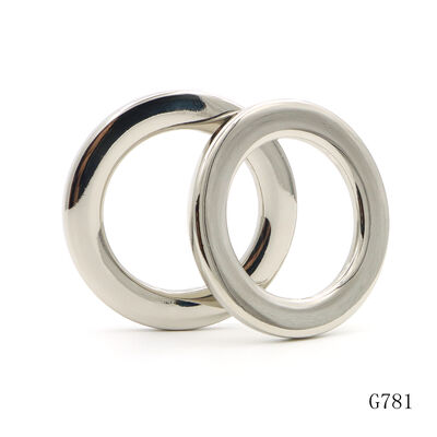 Bag Metal O Ring Buckle Shiny Silver Metal Circle Ring One Inch Bag Connector Buckle Anti Fade Handbag Hardware 