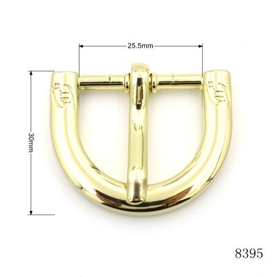 Yellow Gold Custom Logo Engraved Pin Buckle Zinc Alloy Pin Slider Buckle For Handbags Hardware Accessories