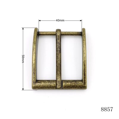 Heavy Duty Antique Brass Pin Buckle Bag Strap Adjuster Slider Manufacturer Die Casting Customized Logo Bag Buckles 