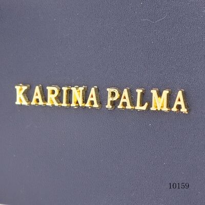 Custom Cutout Letter Metal Logo Tag | Gold Plated Hollow Alphabet Label for Leather Bags