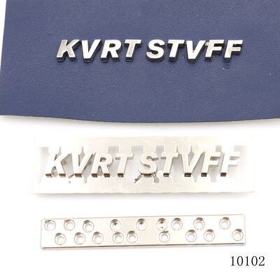Premium Metal Letter Logo for Bag Accessories Custom Separate Letter Logo Label