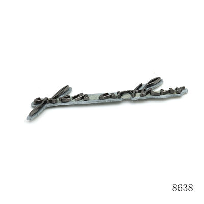 Personalized Design Luxury Bag Metal Label Logo Gunmetal Plated Custom Metal Separate Letter Logo Plate