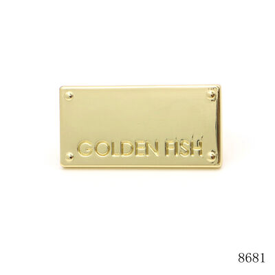 Personalized Design Leather Bag Purse Metal Label Logo Custom Engraved Logo Name Plate for Lady Handbag