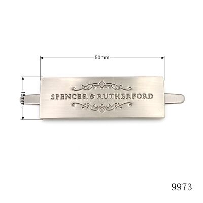 Bag Accessories Metal Logo Nameplate Custom Metal Logo Label Quality Bag Brand Name Tag Label