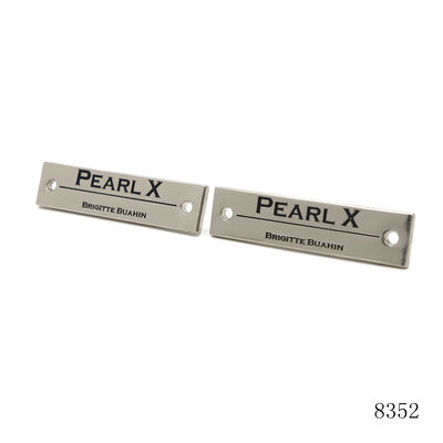 Eco Friendly Logo Name Plate Sewing Metal Logo Plate Square Custom Logo Name Tags for Bags