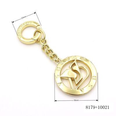 Gold Plating Custom Hollow Round Metal Logo Tag Zinc Alloy Metal Label Tag For Handbags Hardware Accessories