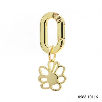 20mm Metal Flower Charm Metal Hollow Label Tag Custom Metal Logo Tag for Key Chain Accessories