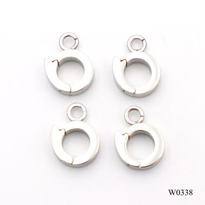 Stainless Steel Spring Open Jump Ring 8x11mm Mini Round Snap Clasp Connector For Jewelry Making