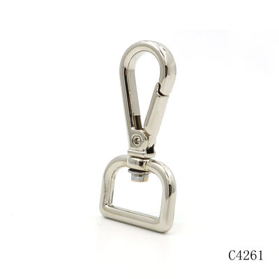 Strong Durable Metal Snap Hook Bag Accessories Swivel Snap Hook with D Ring 19.5mm Strap Clasp Hook
