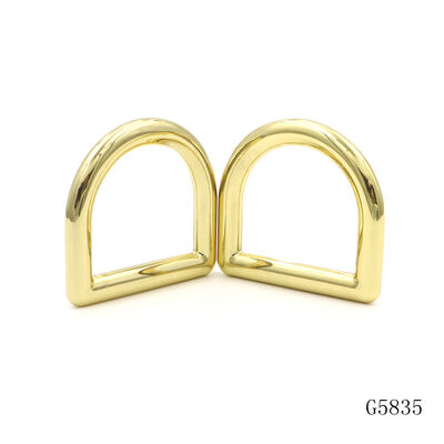 Shiny Gold Plated Metal D Ring for Bag Accessories 1" Inch Bag Strap Adjust Buckle Dog Collar D Ring Connector