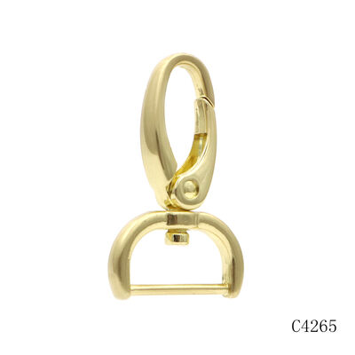 Premium Brush Gold Plated Metal Snap Hook Dog Lead Clip Key Chain Hook Bag Snap Hook