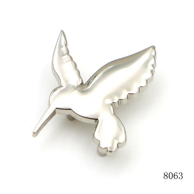Nickel Plating Custom Bird Shape Metal Logo Custom Brand  Zinc Alloy Logo Label  For Handbags Clothing