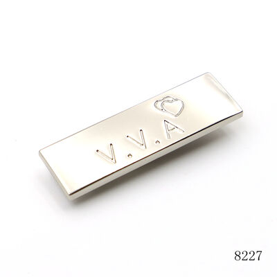 Quality Metal Logo Label Bag Name Plate Alloy Rectangle Customized Logo Label Personalized Plate 