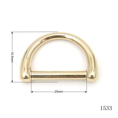 Mirror Finish Metal D Ring 1 Inch Handbag D Ring Corrosion Resistant