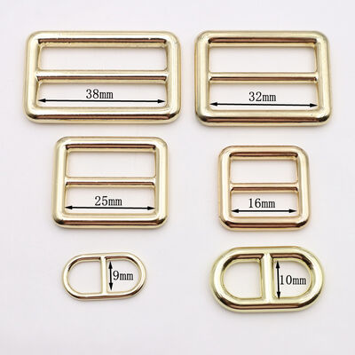 Heavy Duty Metal Tri Glide Buckle 25mm Round Square Slider Adjustable Buckle for bag