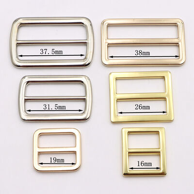 Heavy Duty Metal Tri Glide Buckle 25mm Round Square Slider Adjustable Buckle for bag