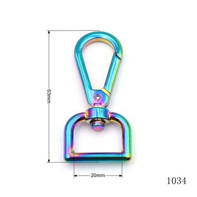 10mm Swivel Snap Hook Mirror Finish Keychain Snap Hook Corrosion Resistant