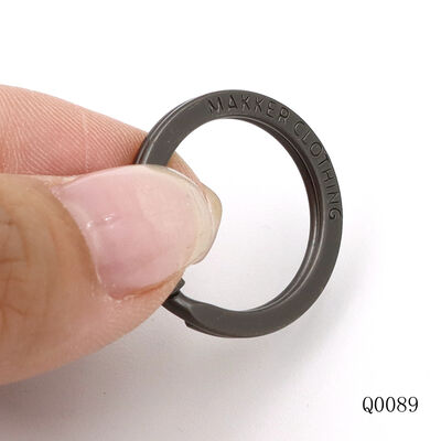 Corrosion Resistant Split Key Ring Matte Black Key Rings Anti Fade