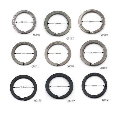 Corrosion Resistant Split Key Ring Matte Black Key Rings Anti Fade