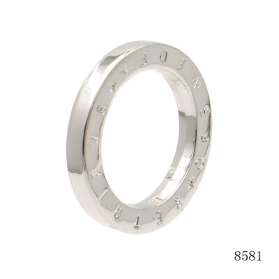 Zinc Alloy 20mm  Flat Square Metal O ring with engraving logo
