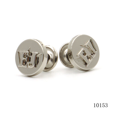 Corrosion Resistant Nickel Plated Rivets Embossed Custom Made Rivets Anti Fade For Bag