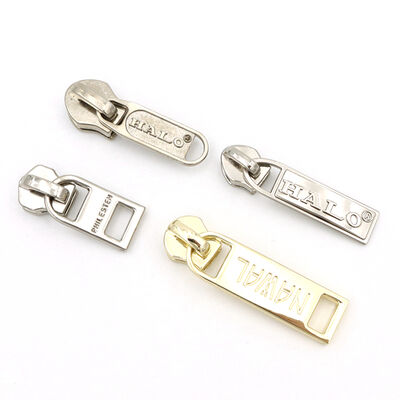 Handbag Hardware Accessories Custom Logo Engraved Zipper Puller New Design  Metal Zip Pull Tag 