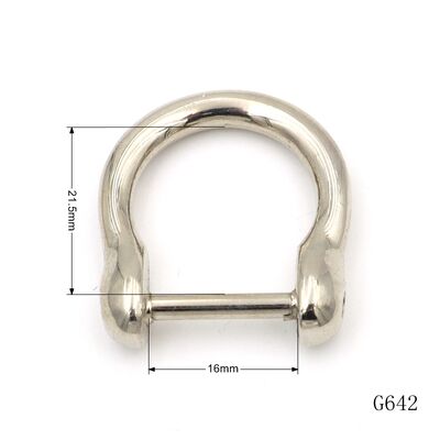 OEM ODM Screw D Ring Mirror Finish D Ring Buckle For Purse Bag Fittings