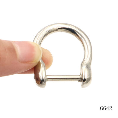 OEM ODM Screw D Ring Mirror Finish D Ring Buckle For Purse Bag Fittings