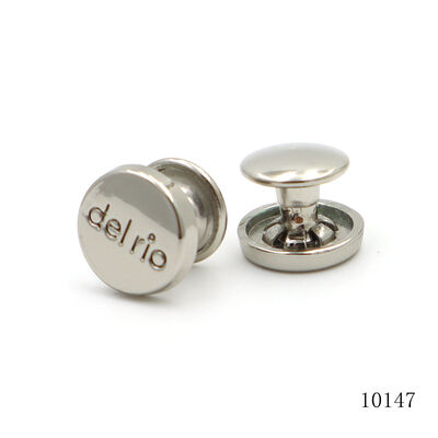 Customized Small Metal Rivets Silver Flat Head Rivets 10mm For Bag