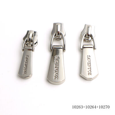 OEM ODM Metal Zipper Puller #5 Bag Zip Puller With Engraved Logo