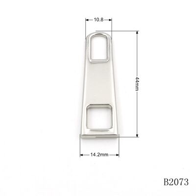 Nickel Silver Zipper Pull OEM ODM Zipper Puller Tag Attachments