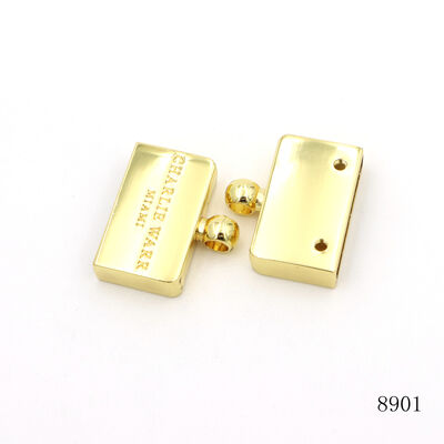 Gold Key Fob Hardware OEM ODM Key Ring Hardware With Engraved Brand Logo