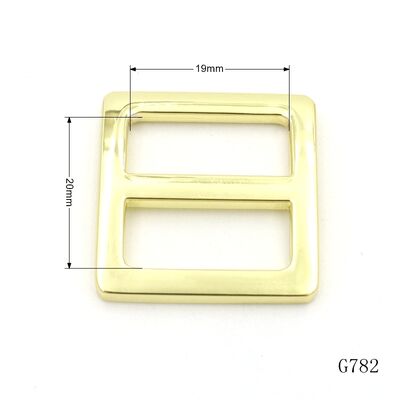 19mm Webbing Adjustment Buckle OEM ODM Tri Glide Buckles For Lady Handbag